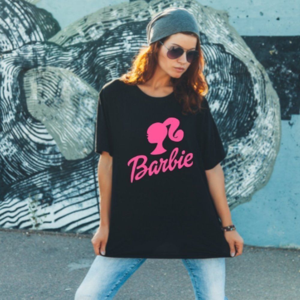 Barbie Black T-Shirt Size S, M, L , XL